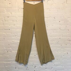 Jacquemus Le Papier pantalon soffio pants flared split hem tan size 34